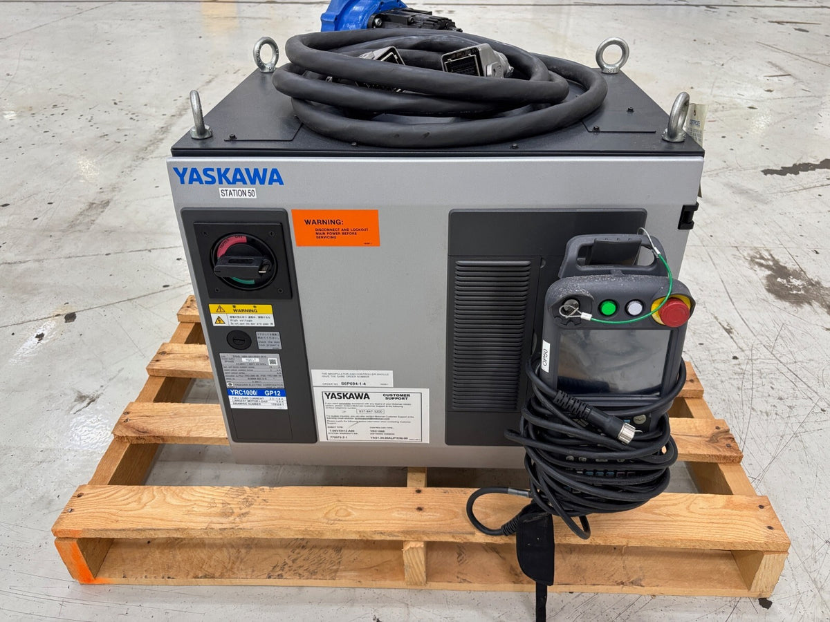Yaskawa YR-1-06VXH12-A00 Robot System, YRC1000 / GP12 Controller ERAR-1000, 2017 - Maverick Industrial Sales