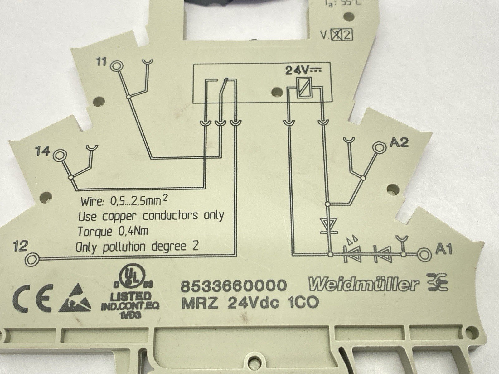 Weidmuller MRZ 24Vdc 1CO Relay Base 8533660000 LOT OF 7 - Maverick Industrial Sales