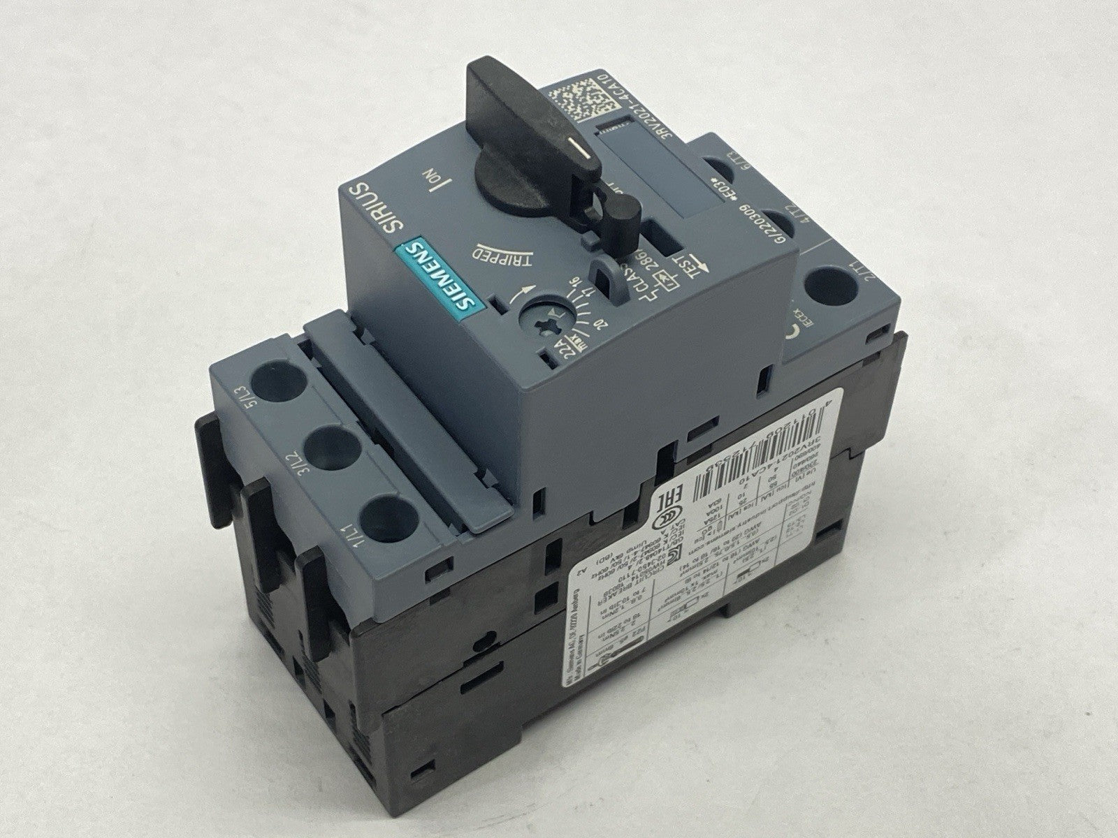 Siemens 3RV2021-4CA10 Circuit Breaker For Motor Protection 16-22A 256A 480V - Maverick Industrial Sales