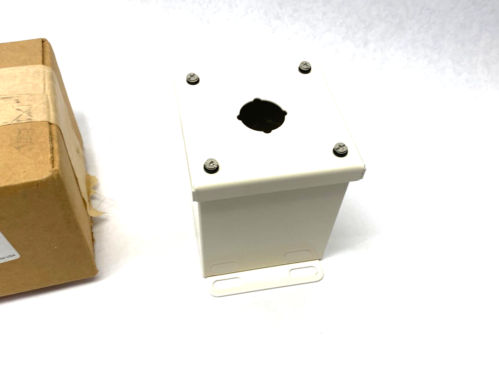 Saginaw Control & Engineering SCE-1PBX Extra Deep Pushbutton Enclosure White 1-H - Maverick Industrial Sales