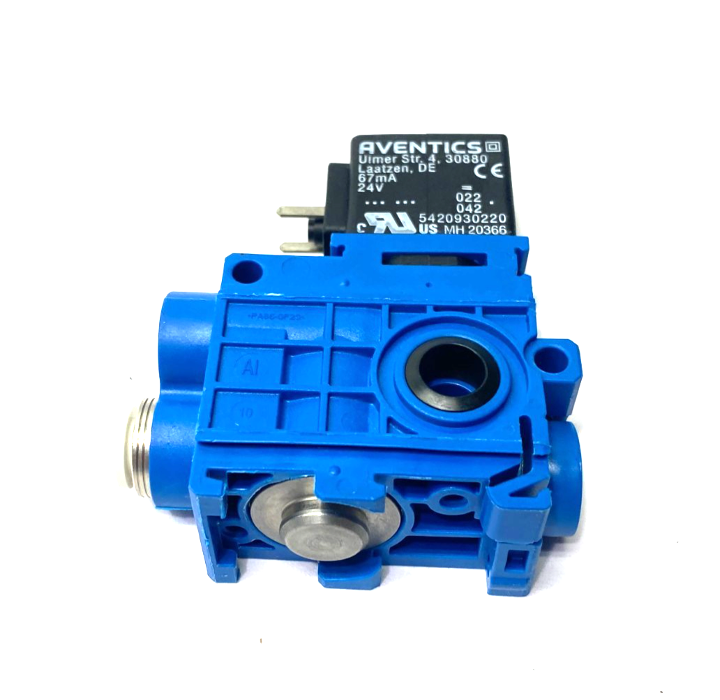 Aventics 5792500320 Pneumatic Stacking Valve V579-3/2NC-D014-024DC-04-RV4-USA - Maverick Industrial Sales