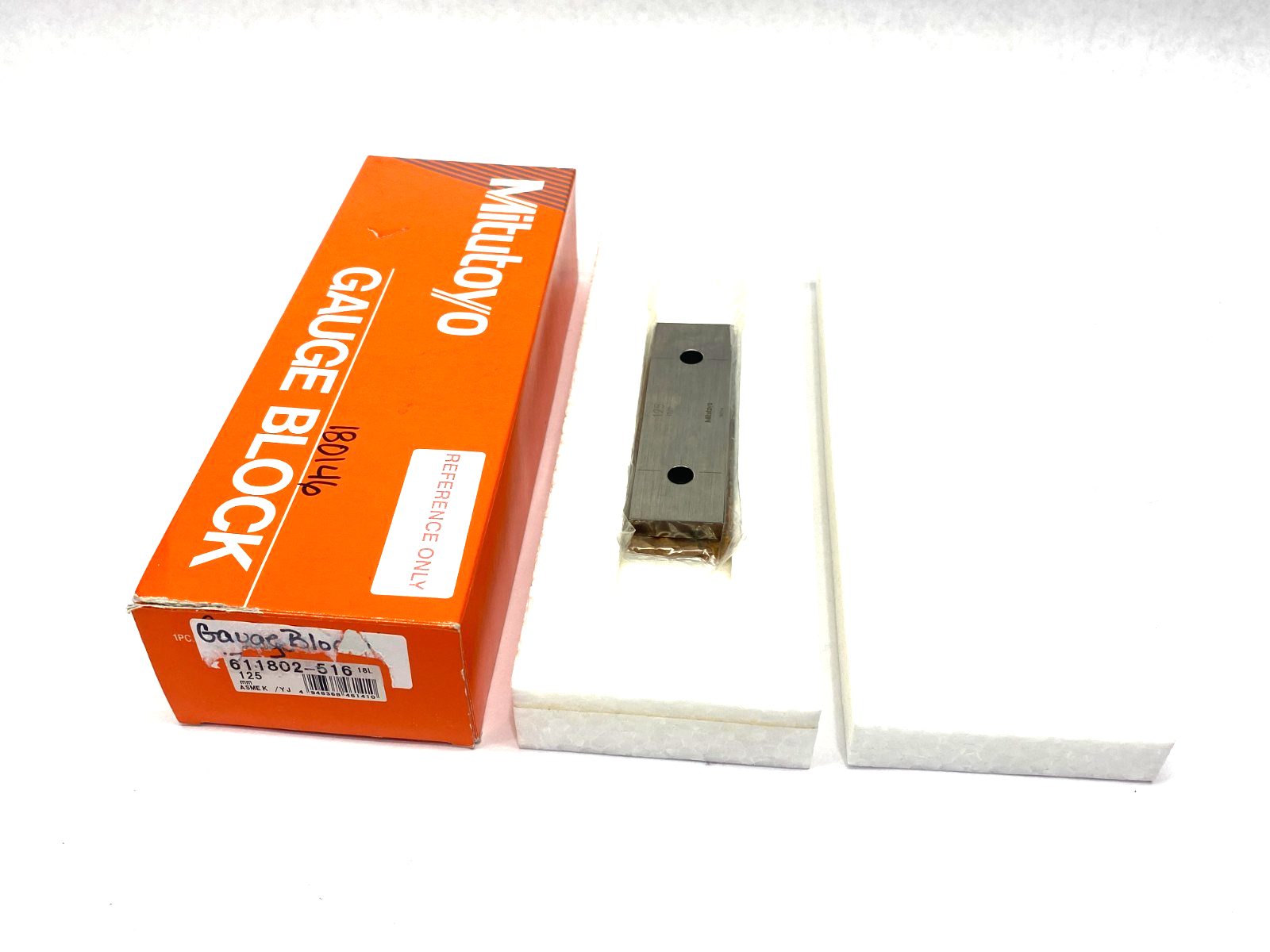 Mitutoyo 611802-516 Rectangular Gage Block 125mm ASMEK/YJ - Maverick Industrial Sales