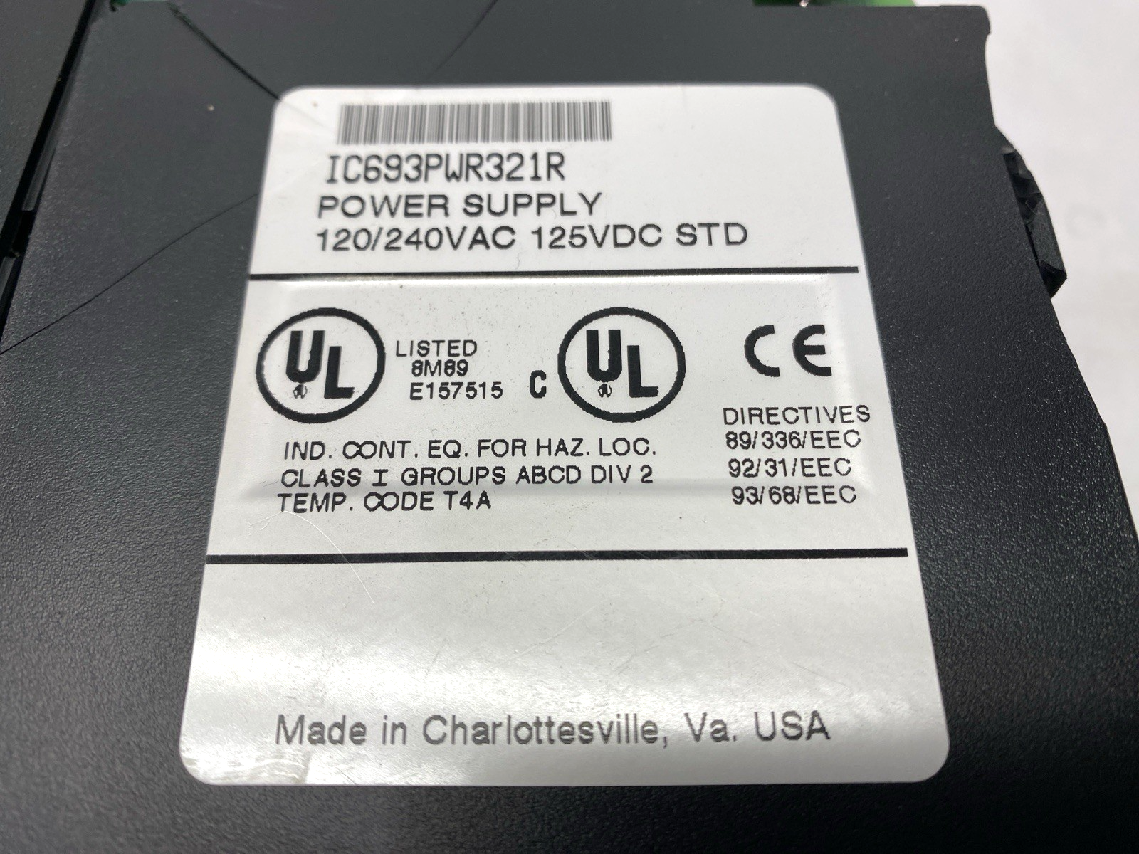 IC693PWR321R | GE Fanuc Power Supply 120/240VAC 125VDC 50W - For parts or not working - Maverick Industrial Sales