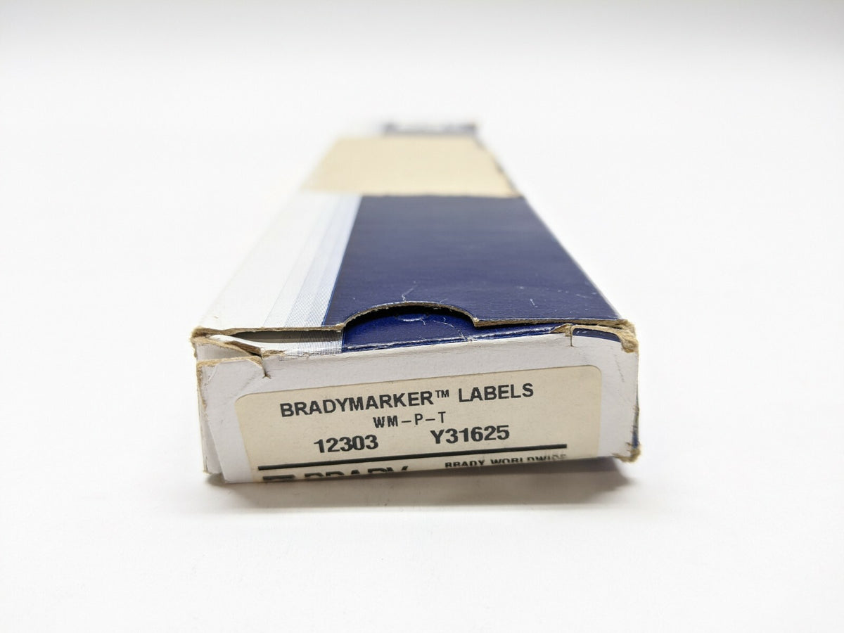 WM-P-T 12303 | Brady WM-P-T Vinyl Cloth Wire Marker 12303 LOT OF 13 Sheets - New – Open box - Maverick Industrial Sales