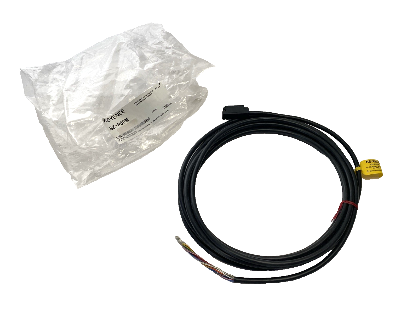 Keyence SZ-P5PM Output Cable, 5m, PNP For SZ-04M/16V - Maverick Industrial Sales
