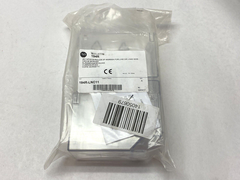 Allen Bradley 194R-LNC11 Terminal Shroud 3-Pole Ser. A RIPPED BAG - Maverick Industrial Sales