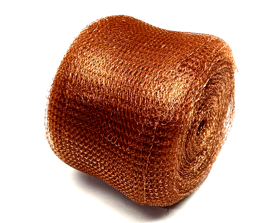 Powell 10104001 Copper Mesh 4" Wide Medium Density 0.0075" Hard Flat 100FT ROLL - Maverick Industrial Sales