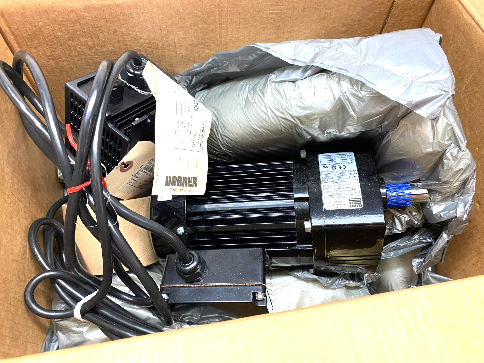 Dorner 62M005PS423EN & 22MV1122B Parallel Gearmotor 3/8HP & VFD Controller 230V - Maverick Industrial Sales