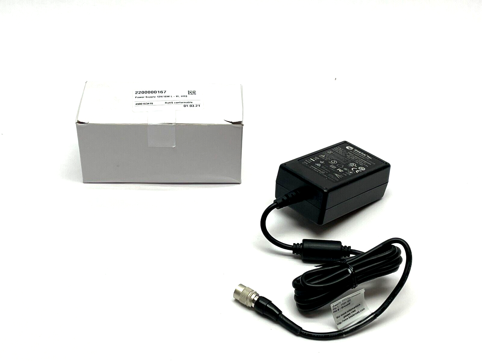 GlobTek 2200000167 Power Supply For Basler 12V 18W - Maverick Industrial Sales
