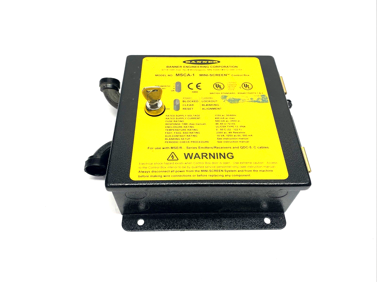 MSCA-1 | Banner MINI-SCREEN Control Box w/Key 37931 - Used - Maverick Industrial Sales
