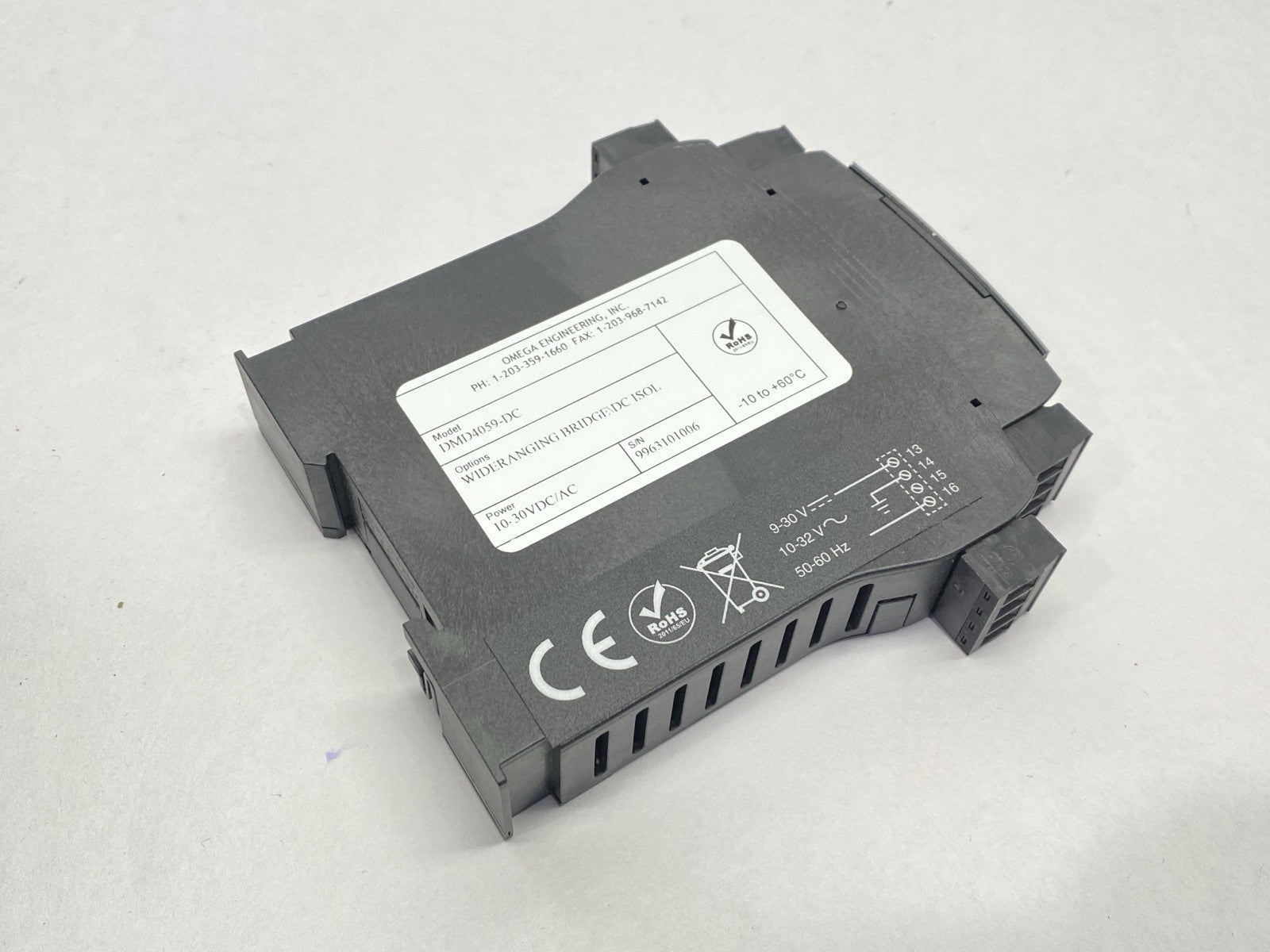 DMD4059-DC | Omega Strain Gauge To DC Isolated Transmitter 10-30V - New – Open box - Maverick Industrial Sales