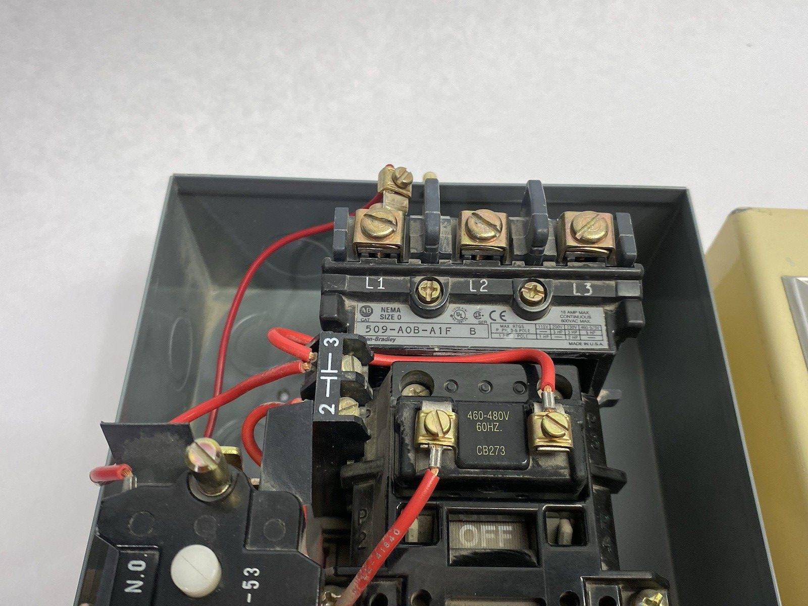 509-AAB-A1F-1 | Allen Bradley Ser. B Full-Voltage Magnetic Motor Controller 3-Ph - Used - Maverick Industrial Sales
