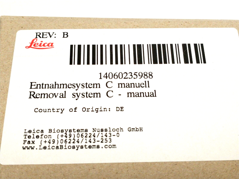 Leica 14060235988 Rev. B Manual Removal System C - Maverick Industrial Sales