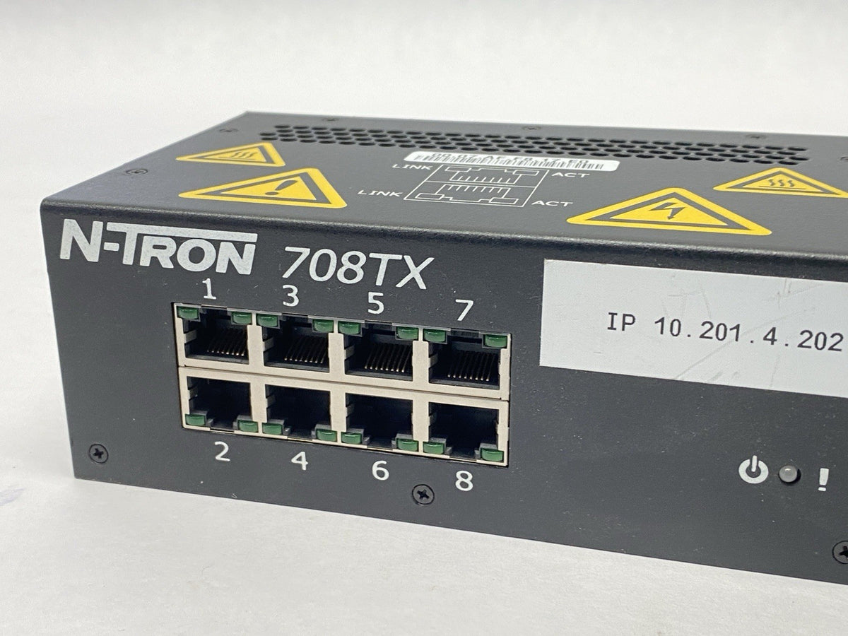 N-Tron 708TX Fully Managed Industrial Ethernet Switch with 8 Ports 10/