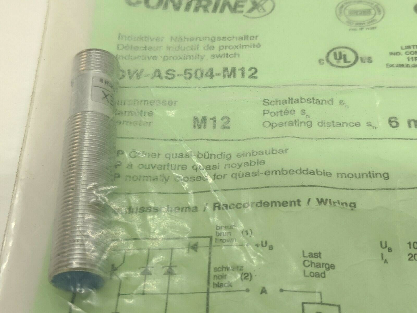 Contrinex DW-AS-504-M12 Inductive Proximity Sensor 330-020-152 - Maverick Industrial Sales