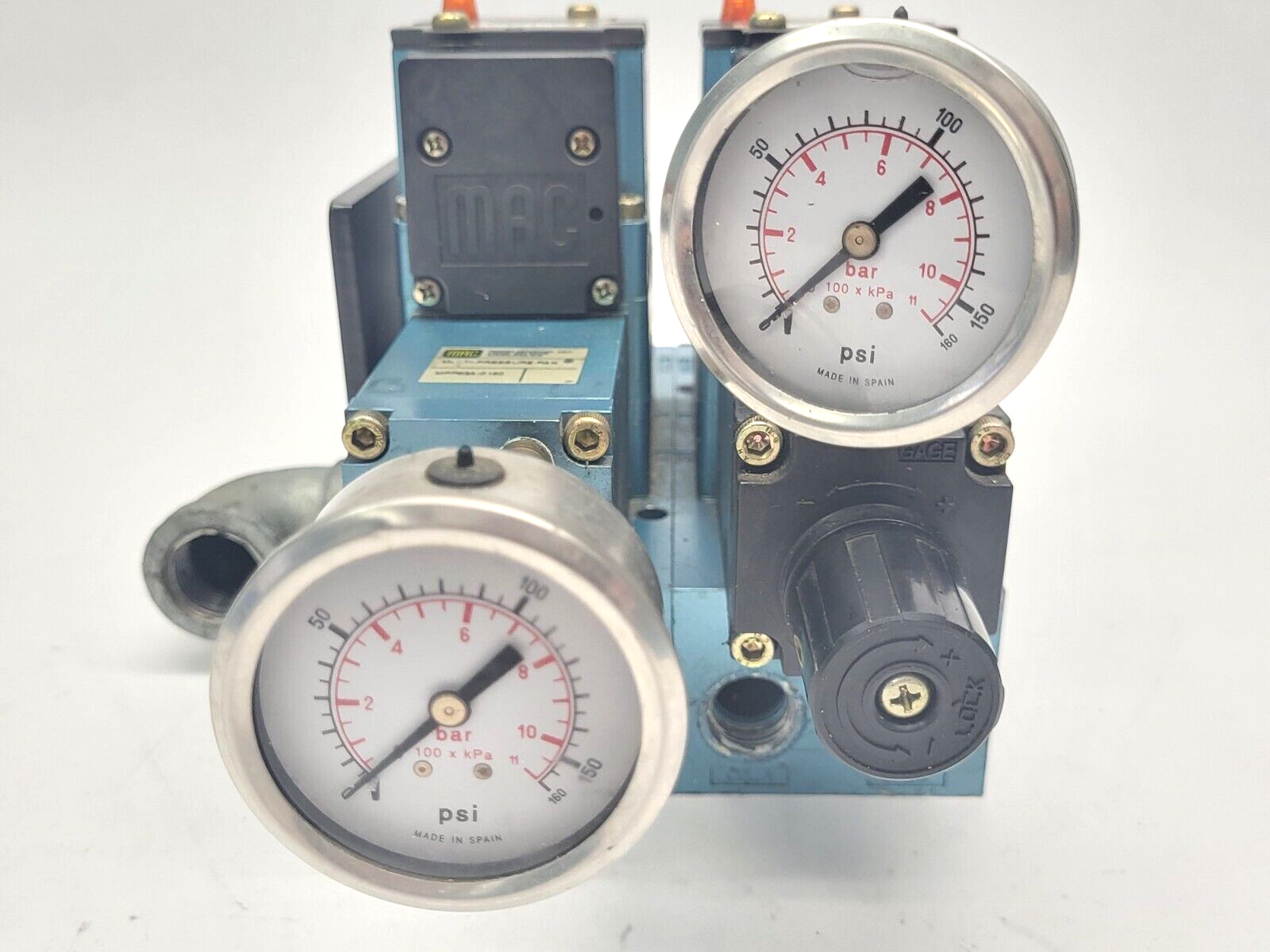 Mac Valves PR63D-13BA-9 Regulator Valve w/ 6316D-611-PM-501DA9 PME-501DAAG - Maverick Industrial Sales