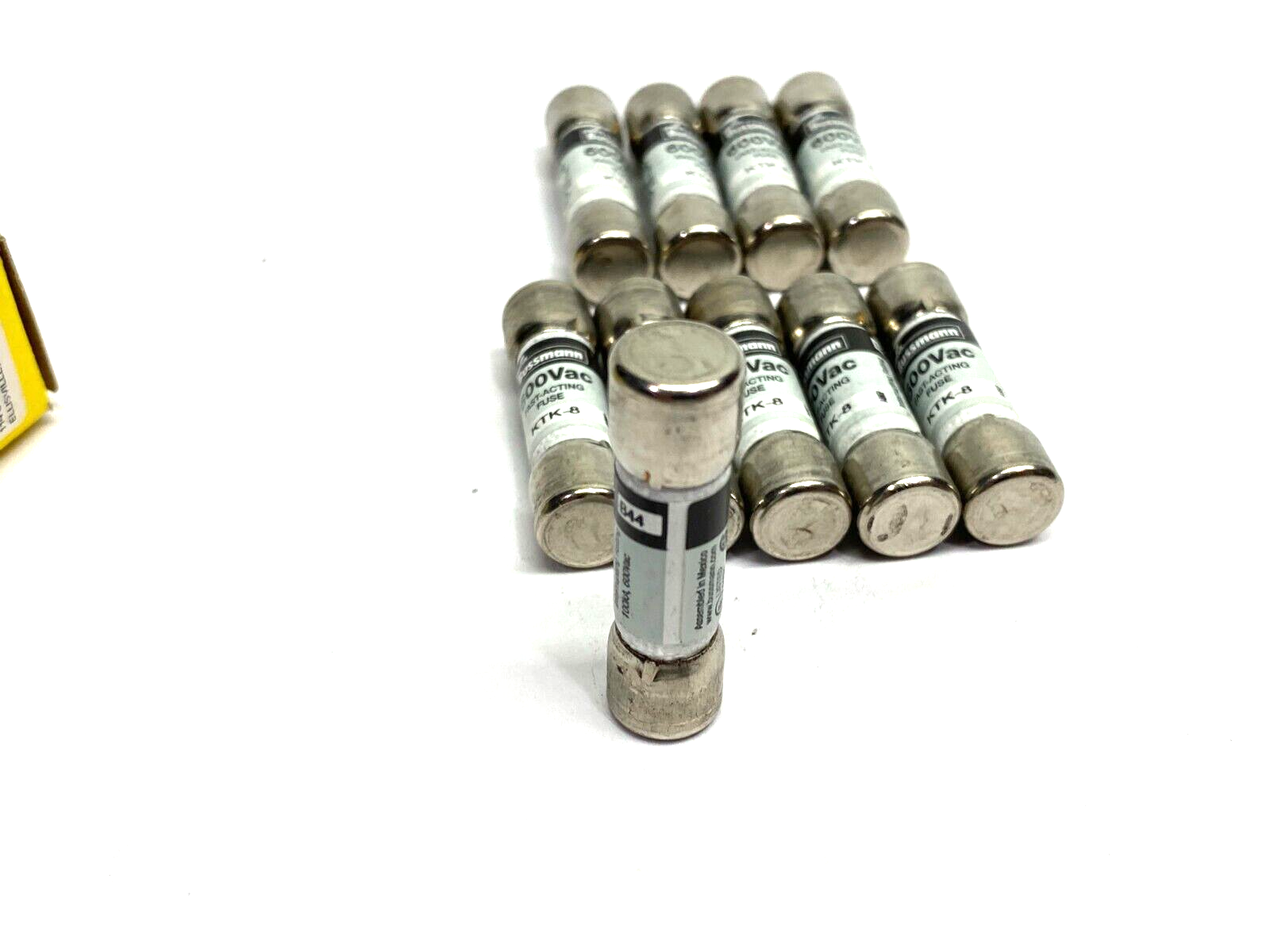 Eaton KTK-8 Bussmann Series Fast Acting Midget Fuse 600VAC BOX OF 10 - Maverick Industrial Sales