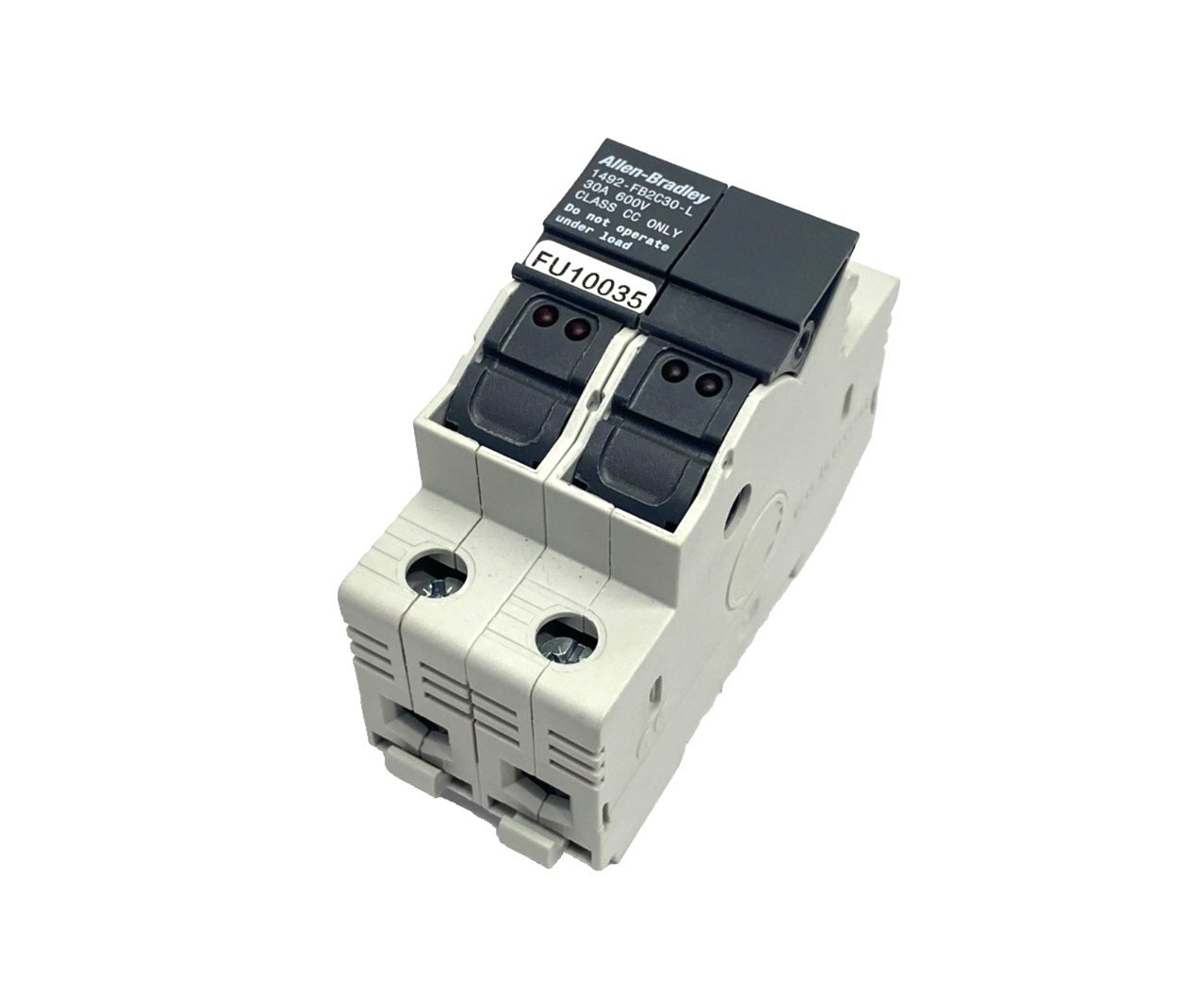 1492-FB2C30-L | Allen Bradley Ser. B 2-Pole Class C Fuse Holder 30A 600V - Used - Maverick Industrial Sales