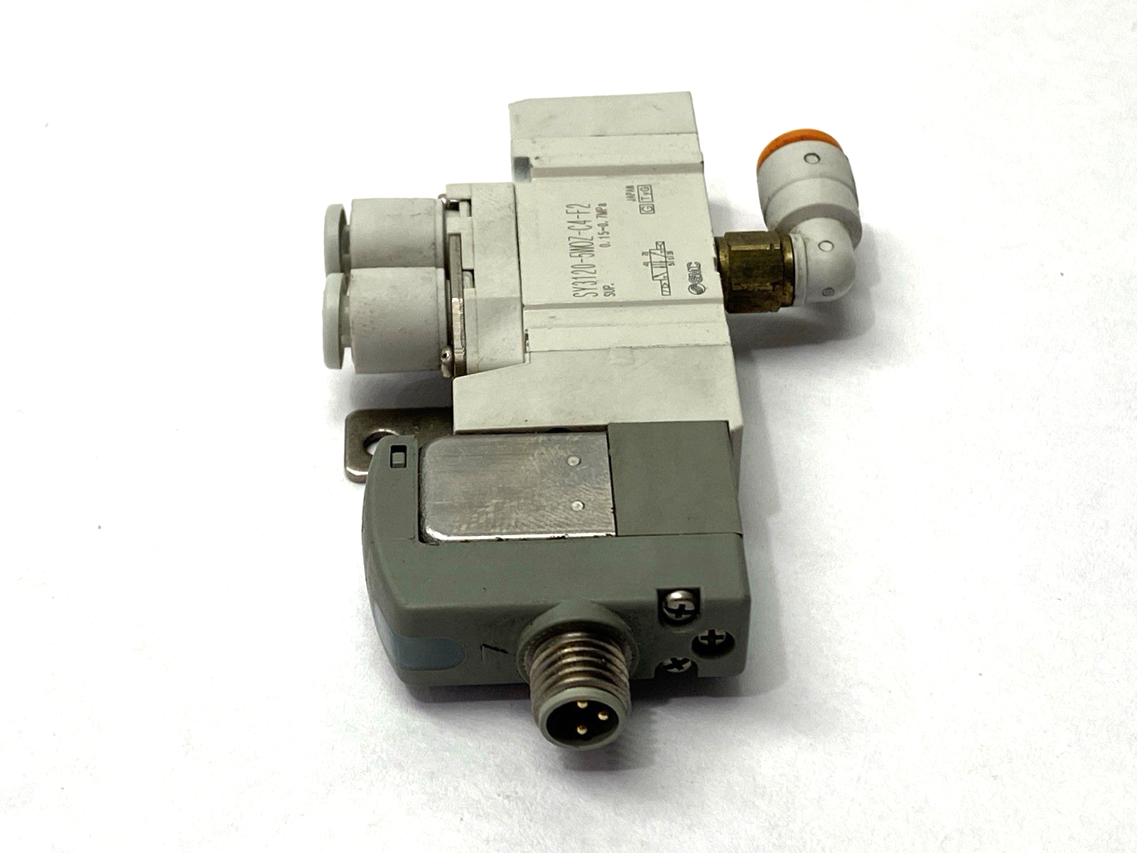 SY3120-5W0Z-C4-F2 | SMC Pneumatic Solenoid Valve 5 Port M8 24VDC - Used - Maverick Industrial Sales