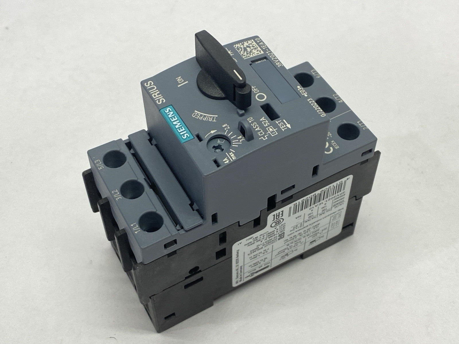 Siemens 3RV2021-1EA10 Circuit Breaker For Motor Protection 2.8-4A 52A 600V - Maverick Industrial Sales