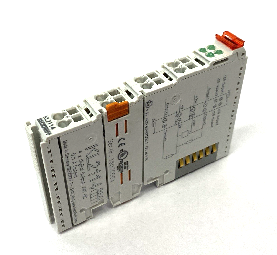 Beckhoff KL2114 Bus Terminal, 4-channel digital output, 24 V DC, 0.5 A - Maverick Industrial Sales