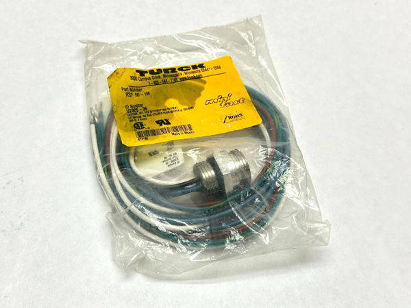 Turck RSF 50-1M Minifast Receptacle Male 1/2"-14 UN 4P 1m U2309-39 - Maverick Industrial Sales