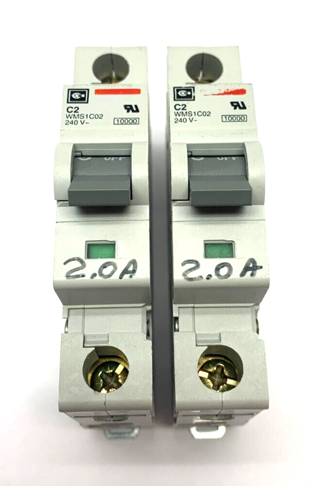 WMS1C02 | Eaton Cutler Hammer C2 Circuit Breaker Protector 240V LOT OF 2 - Used - Maverick Industrial Sales