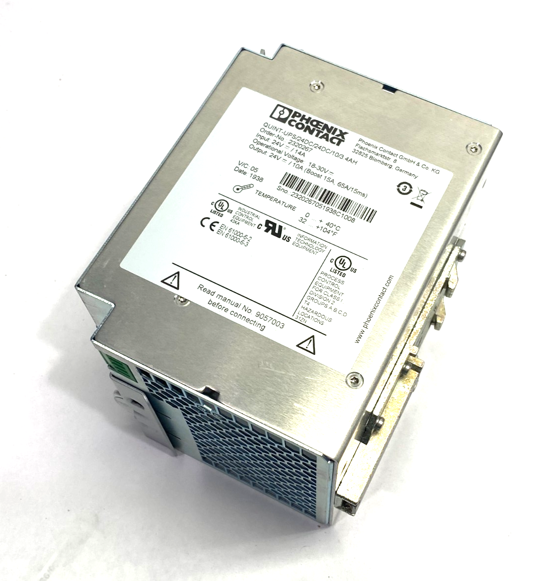Phoenix Contact QUINT-UPS/24DC/24DC/10/3.4AH Power Supply 2320267 - Maverick Industrial Sales