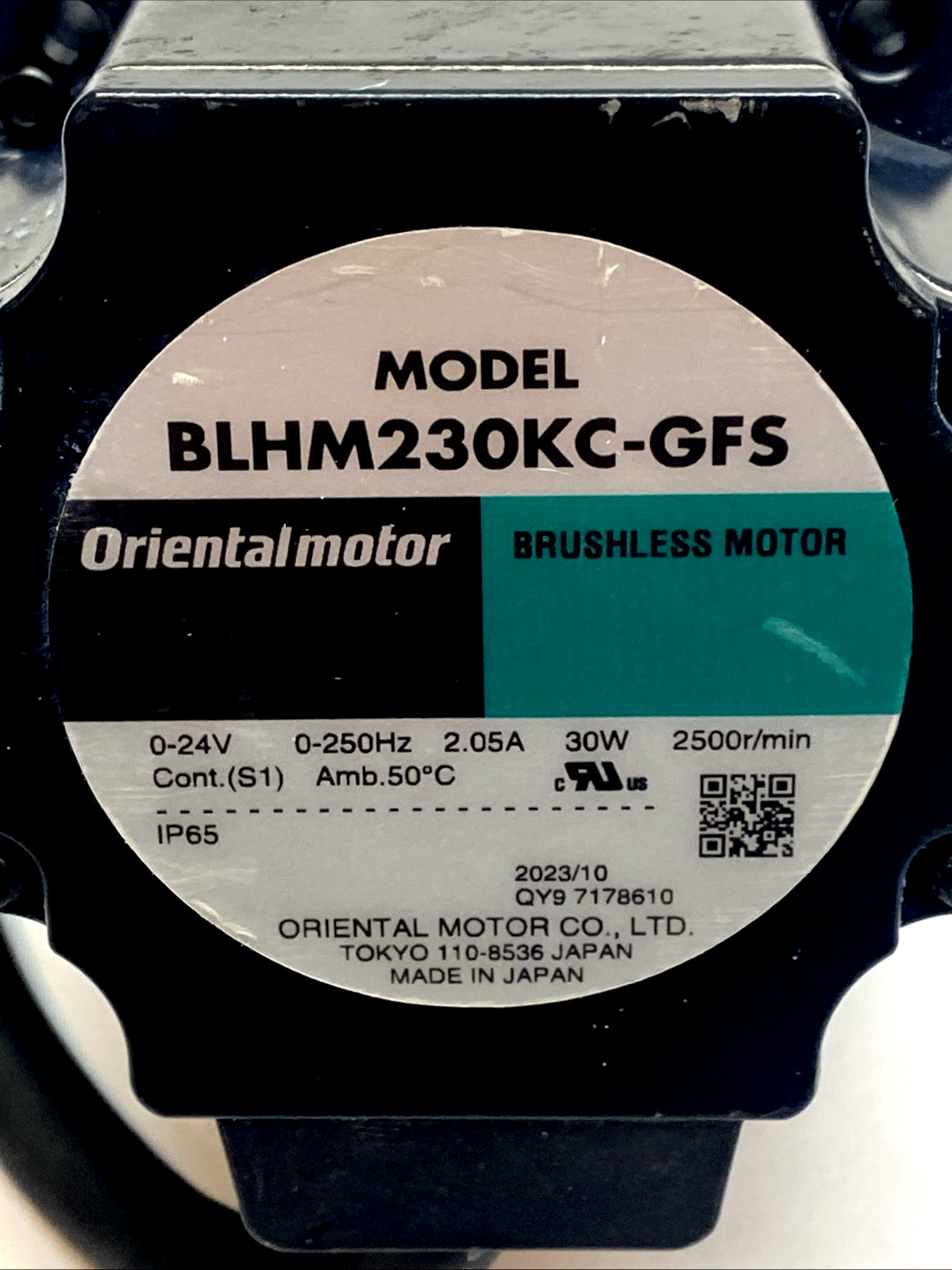 BLHM230KC-GFS | Oriental Motor 30W 24VDC BLH Gearmotor 20:1 W/GFS2G20 - For parts or not working - Maverick Industrial Sales