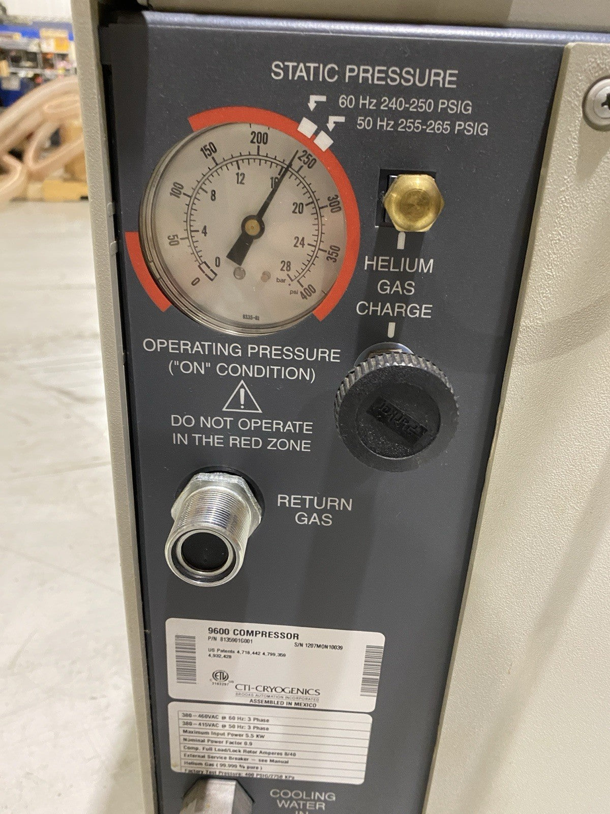 CTI Cryogenics 8135901G001 9600 Series Compressor 380-460V Cracked Casing 3Ph - Maverick Industrial Sales