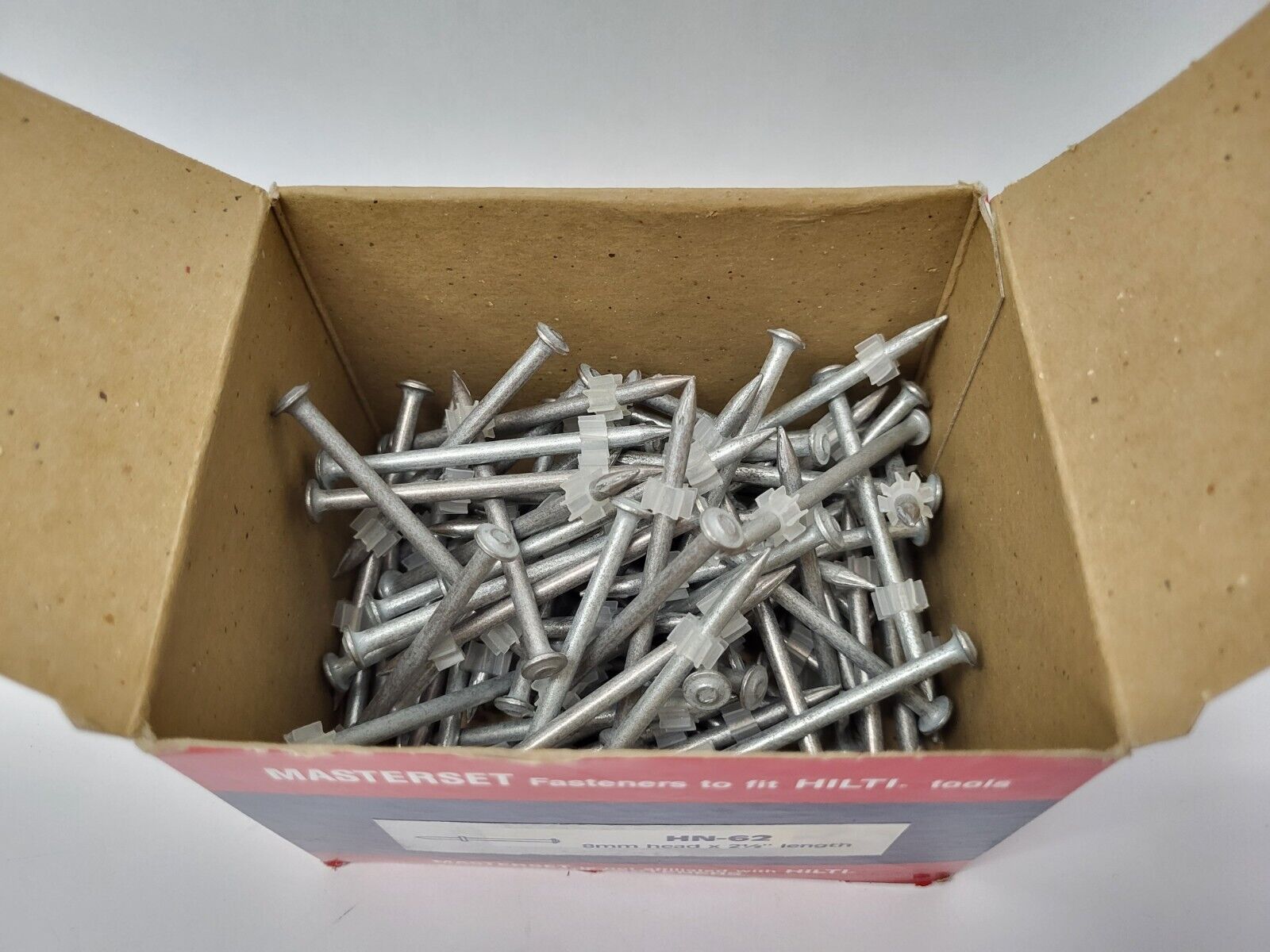Masterset HN-62 Fasteners 8mm Head x 2-1/2" Length BOX OF 93 - Maverick Industrial Sales