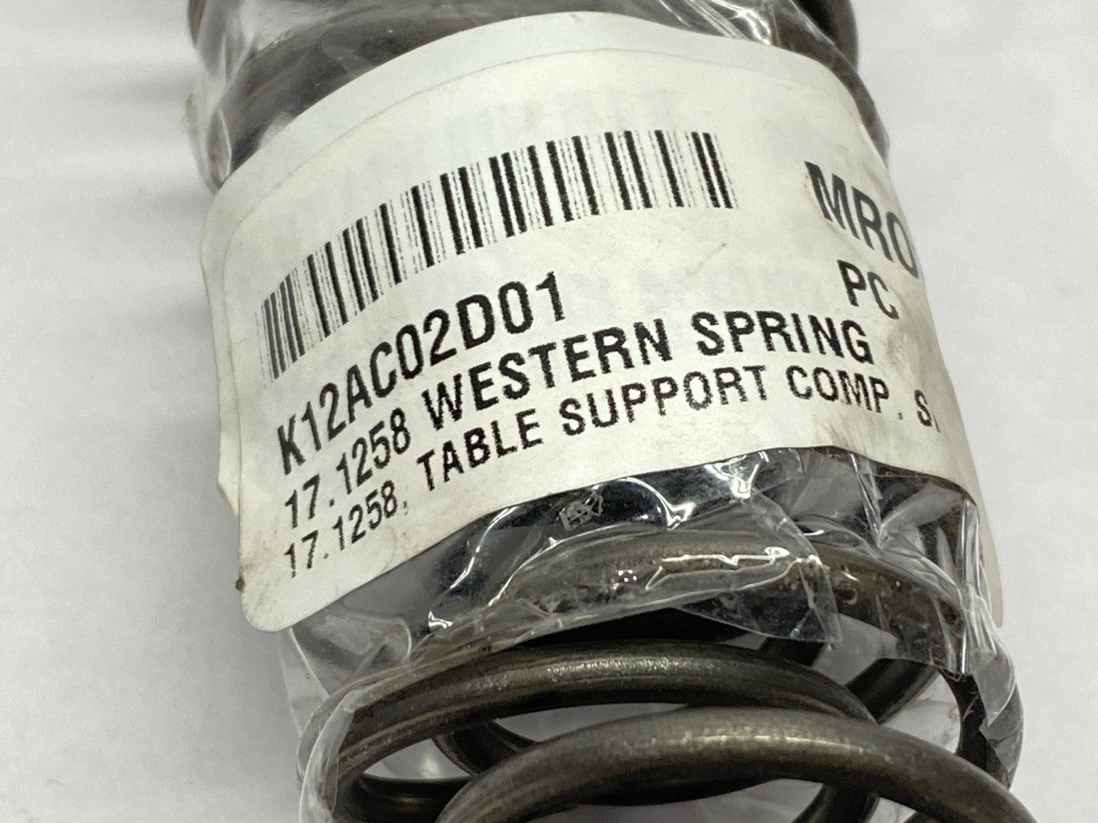 Western Spring 17.1258 Table Support Compression Spring LOT OF 2 - Maverick Industrial Sales