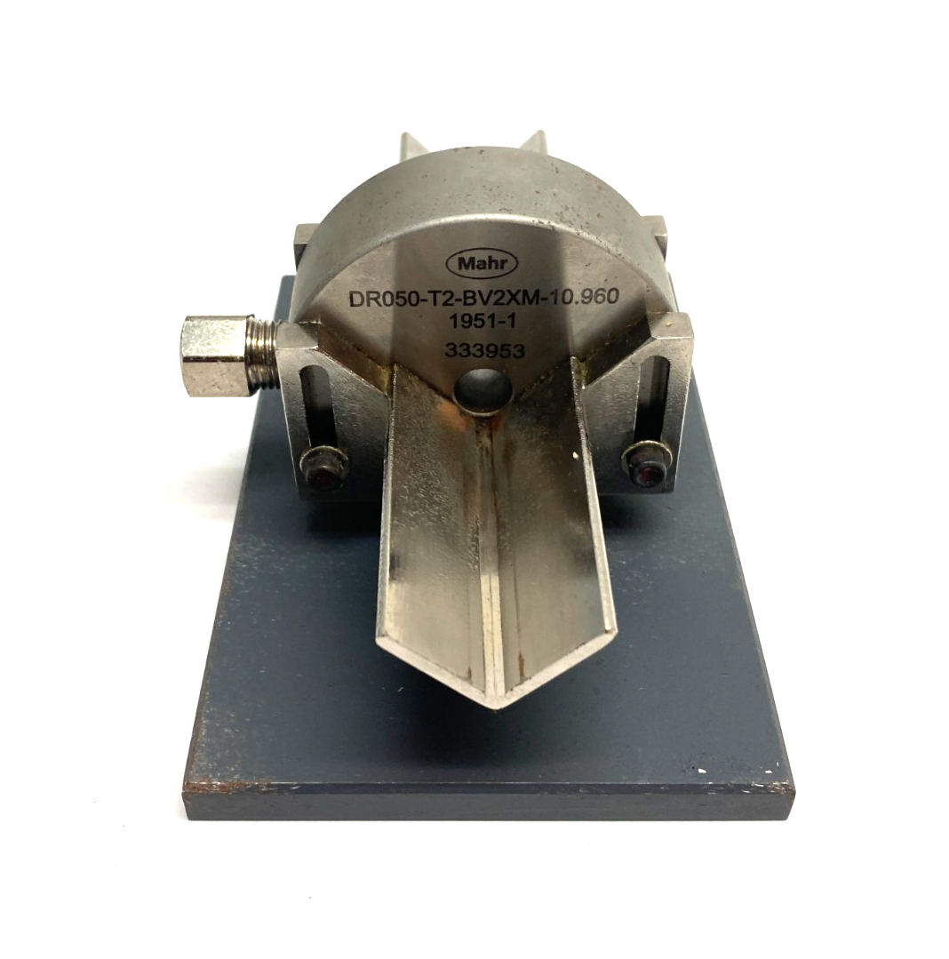 DR050-T2-BV2XM-10.960, 333953 | Mahr 333953 Dimensionair 2-Jet Air Ring Gauge DR050-T2-BV2XM-10.960 w Base Plate - Used - Maverick Industrial Sales