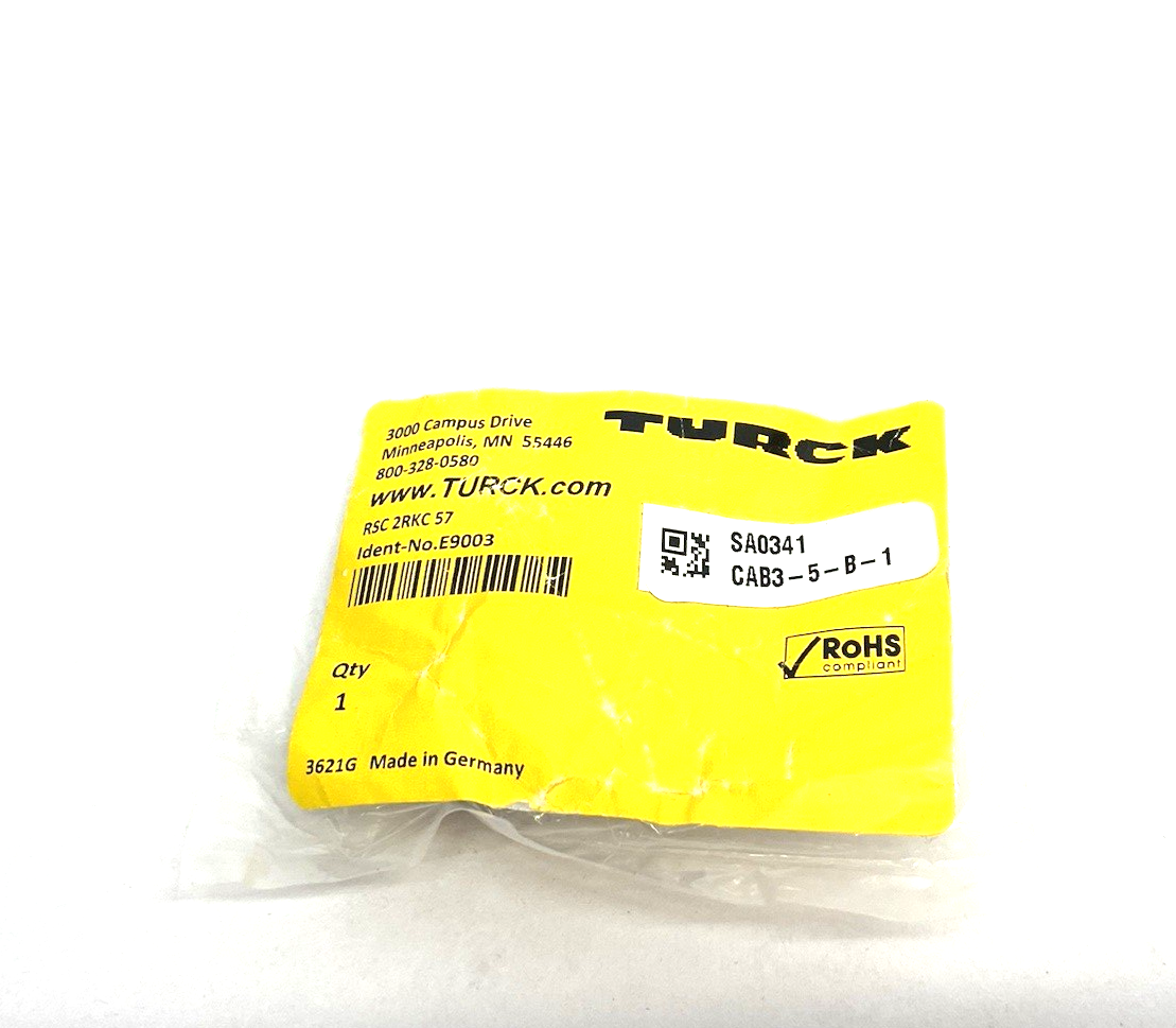 Turck RSC 2RKC 57 Eurofast, DeviceNet™ Cable Connector Tee, M12, E9003 - Maverick Industrial Sales