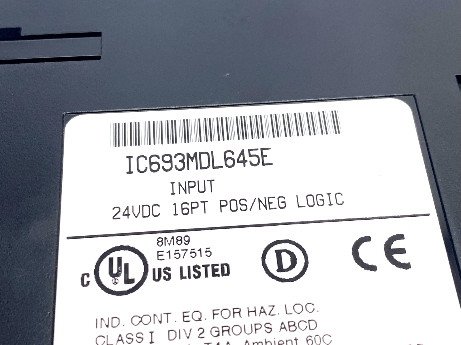 GE Fanuc IC693MDL645E Input Module 24VDC 16PT Pos/Neg Logic NO DOOR LOT OF 2 - Maverick Industrial Sales
