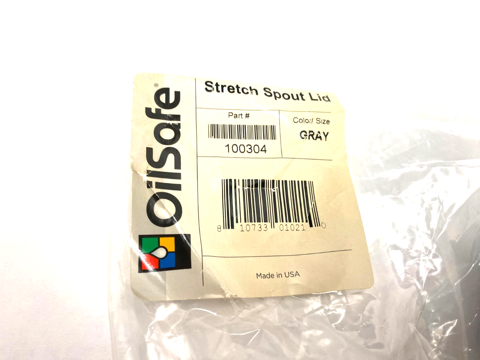 100304 | Oilsafe Stretch Spout Lid, Gray - New - Maverick Industrial Sales