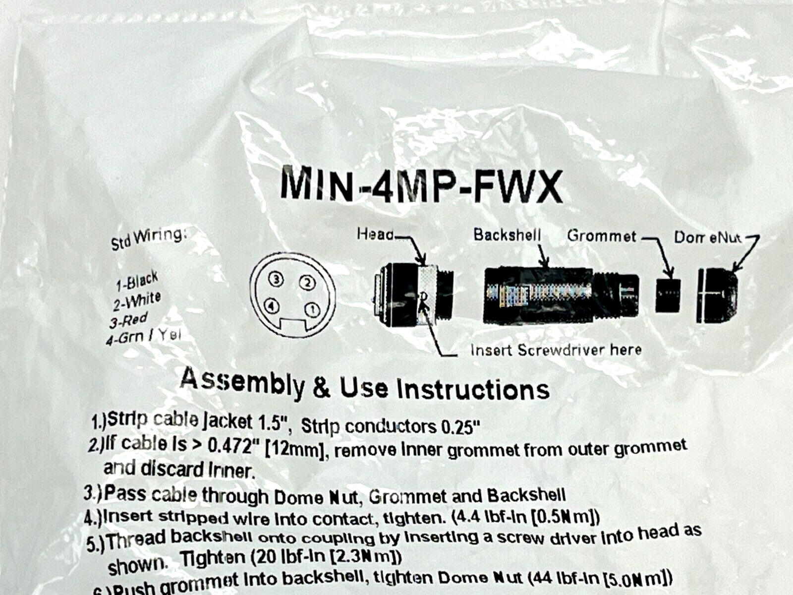 MIN-4MP-FWX | Mencom Field Wireable Sensor Plug - New - Maverick Industrial Sales