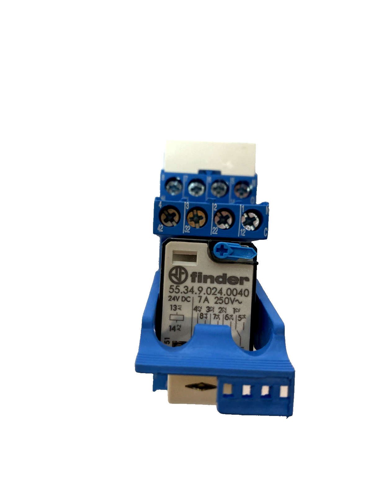 Finder 55.34.9.024.0040 Relay w/ 94.04 Socket & 99.02.9.024.99 Varistor - Maverick Industrial Sales