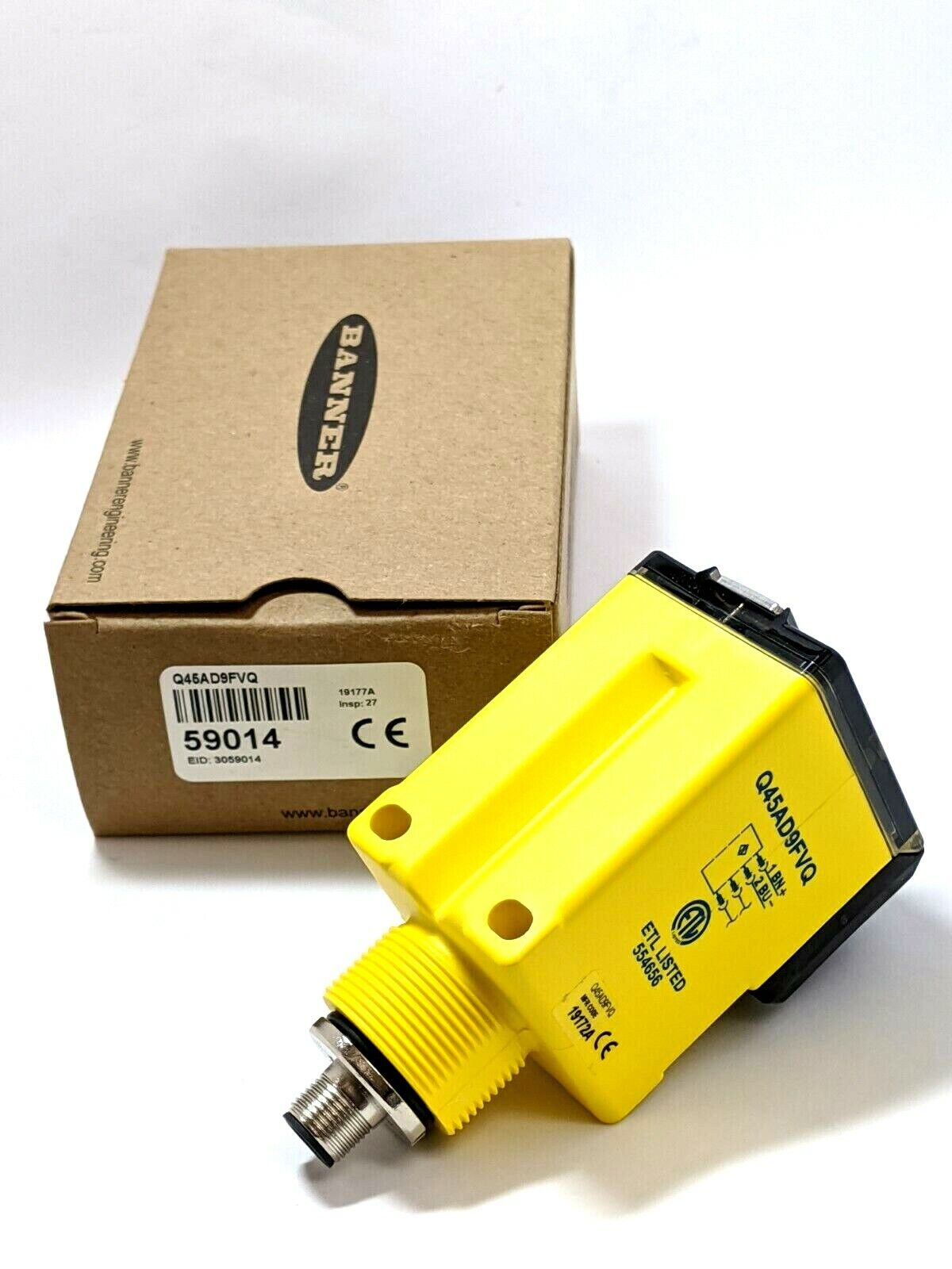 Banner Q45AD9FVQ Fiber Optic Photoelectric Sensor 4 Pin Euro Standard 59014 - Maverick Industrial Sales