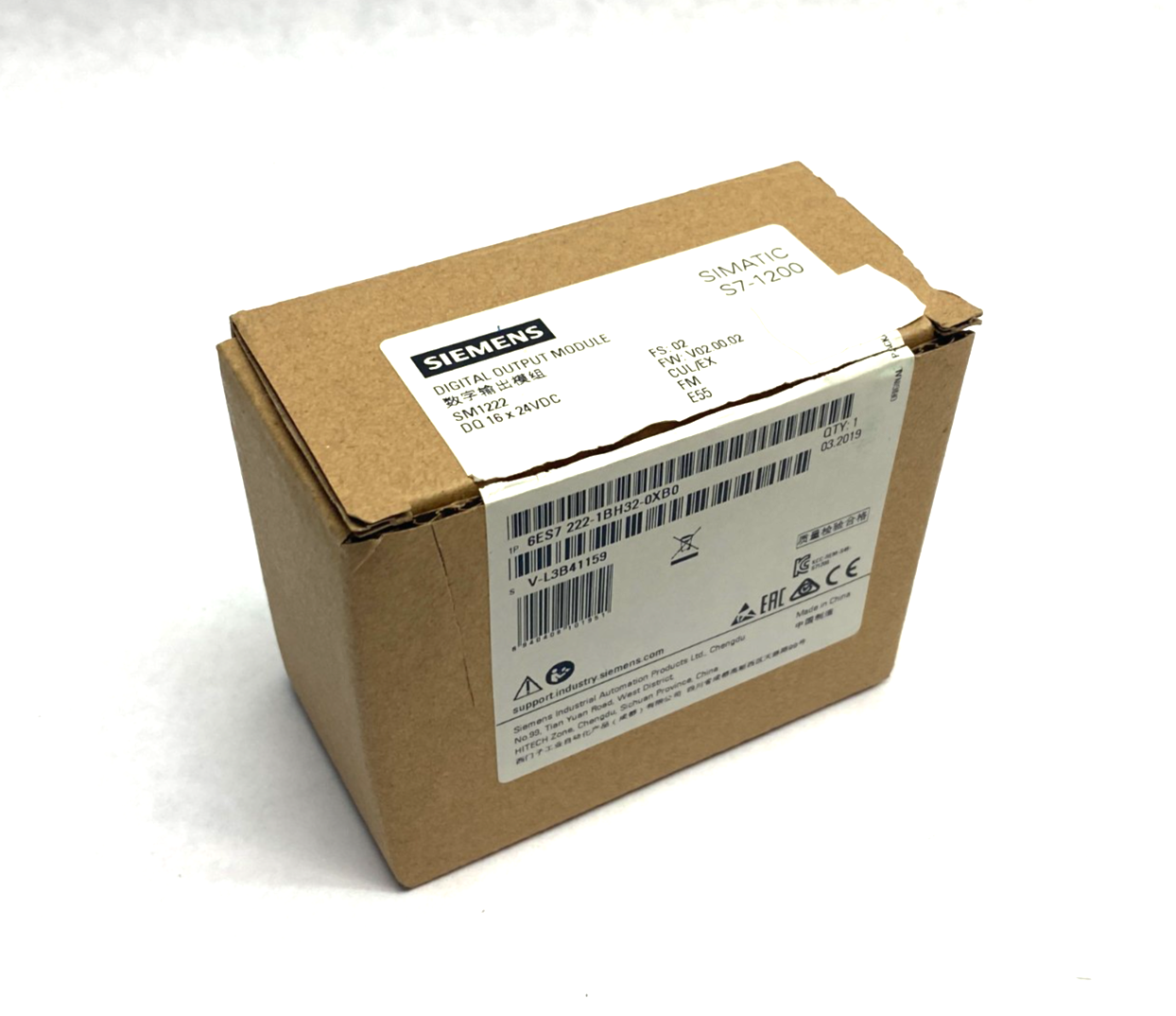 Siemens 6ES7 222-1BH32-0XB0 SIMATIC S7-1200 Digital Output Module DQ 16x24VDC - Maverick Industrial Sales