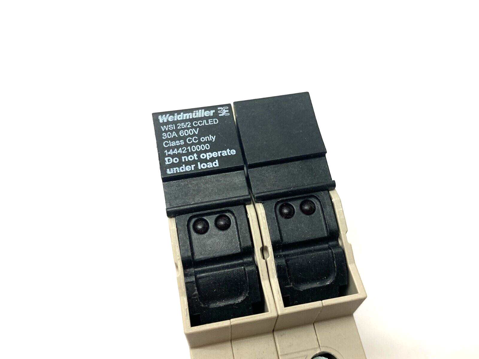 Weidmüller 1444210000 Fuse Terminal Block 2-Pole Beige 30A 600V WSI 25/2 CC/LED - Maverick Industrial Sales