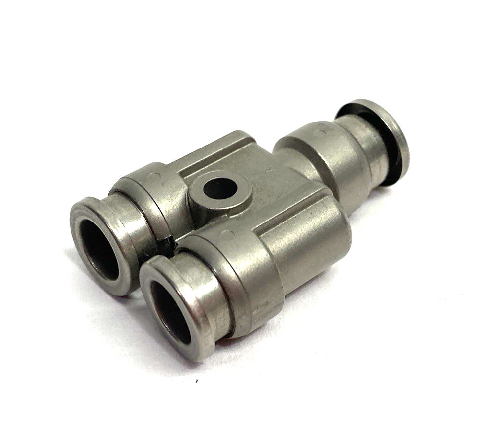 KQB2U08-00 | SMC Metal Y-Union Fitting 8mm - New – Open box - Maverick Industrial Sales