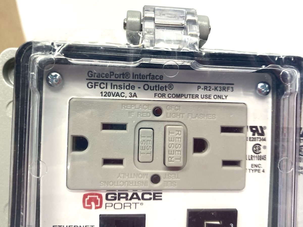 P-R2-K3RF3 | Grace Technologies GracePort Ethernet Panel Interface Connector - New – Open box - Maverick Industrial Sales