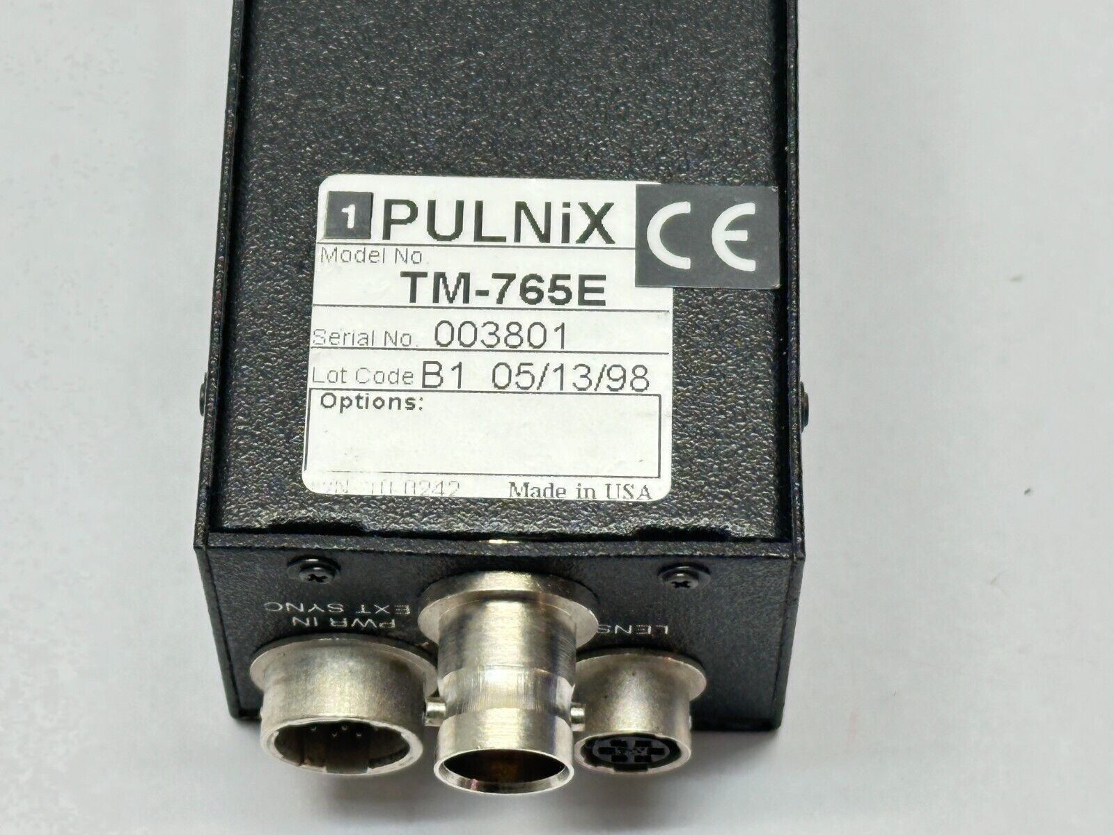 Pulnix TM-765E CCD Camera Monochrome 10-0242 - Maverick Industrial Sales