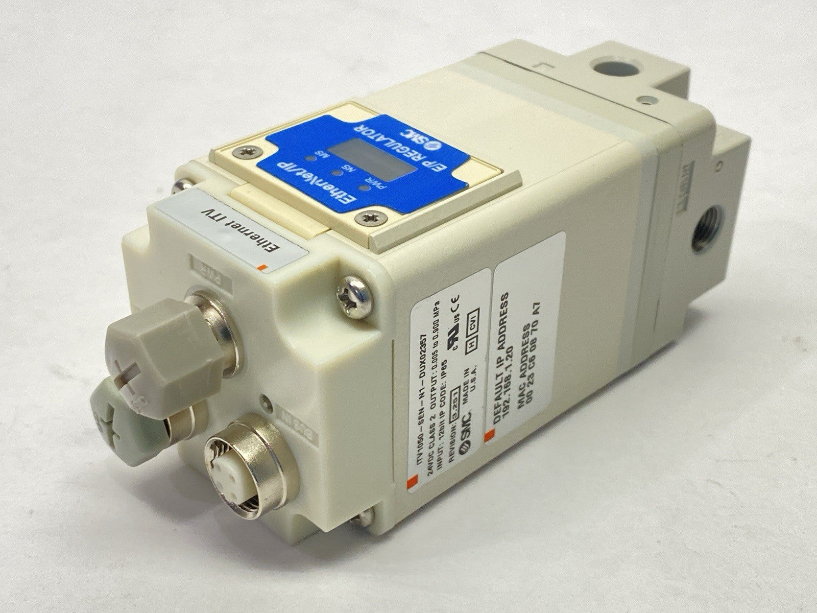 ITV1050-SEN-N1-DUX02357 | SMC Electro-Pneumatic Regulator Ethernet/IP 24VDC - New – Open box - Maverick Industrial Sales