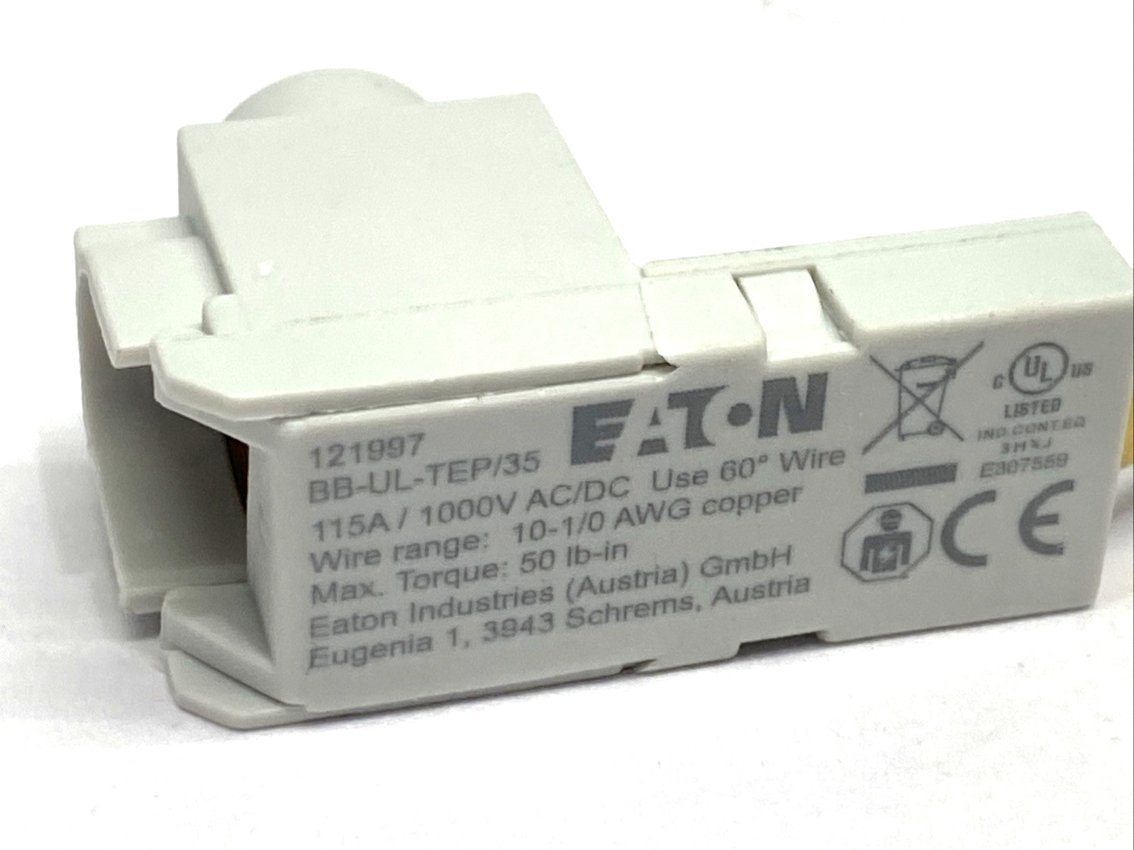 Eaton BB-UL-TEP/35 FAZ Bus Bar Connector, Extension Terminal, #14-2 AWG 10-PACK - Maverick Industrial Sales