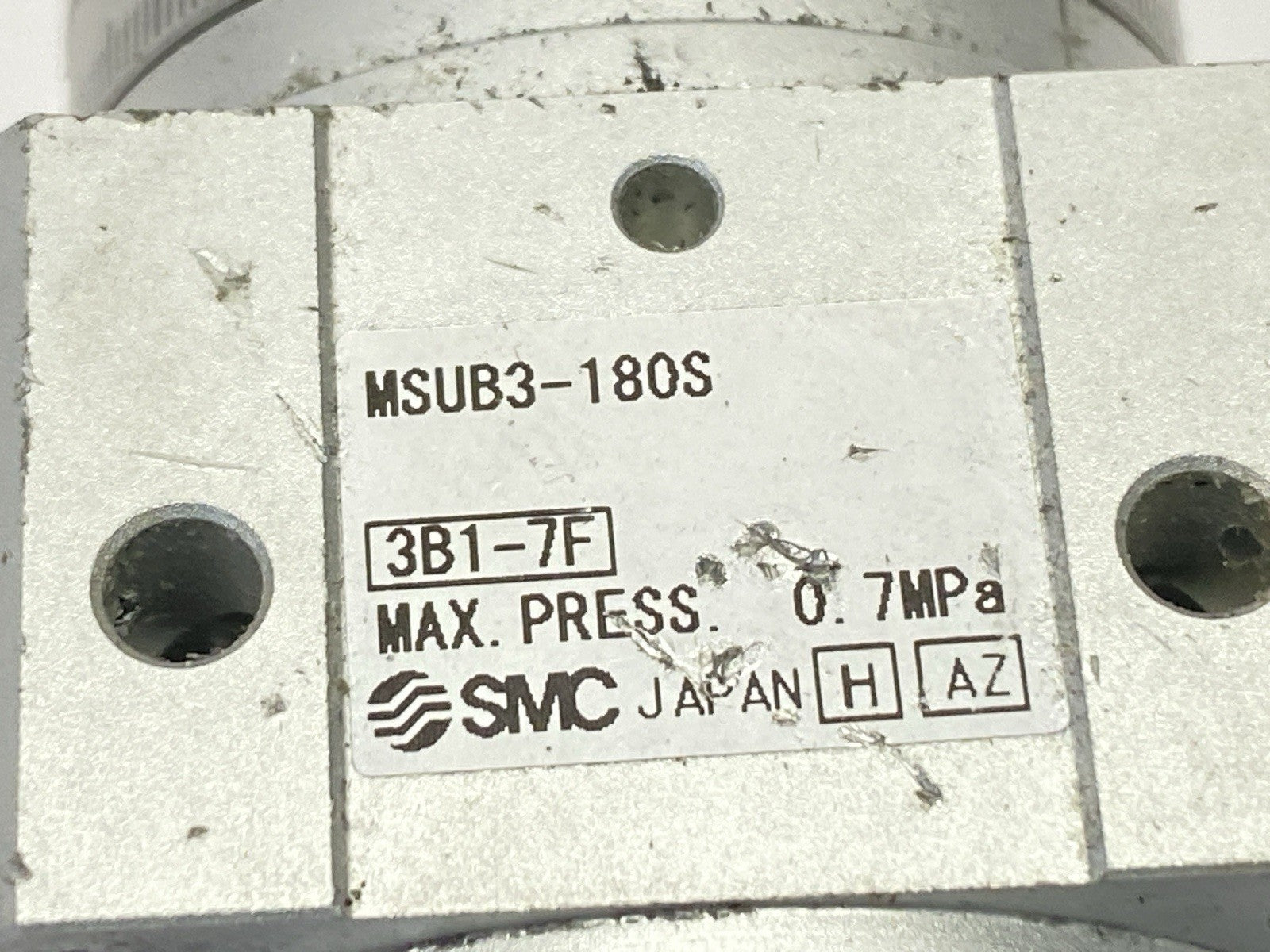 MSUB3-180S | SMC Pneumatic Rotary Actuator With Table 180 Degrees - Used - Maverick Industrial Sales