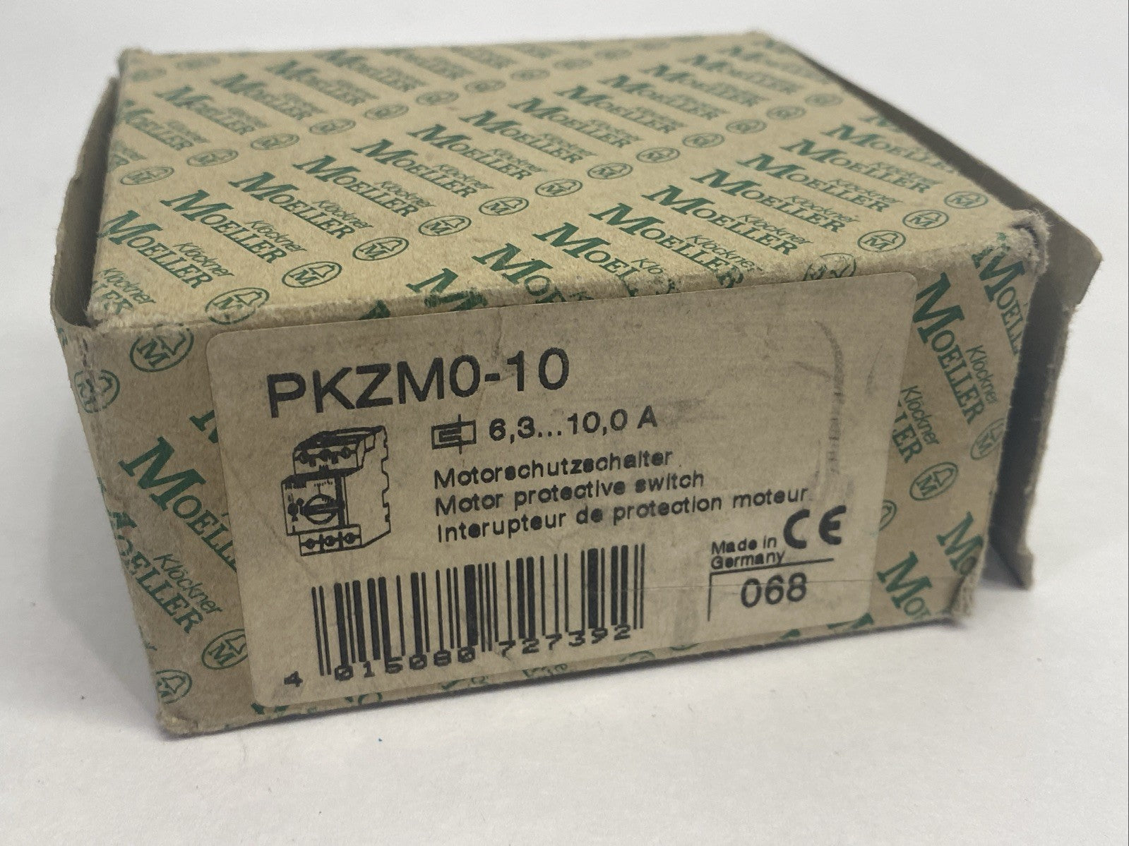 Moeller PKZM0-10 IEC motor control Manual Motor Protector, 10A, 45mm Frame - Maverick Industrial Sales