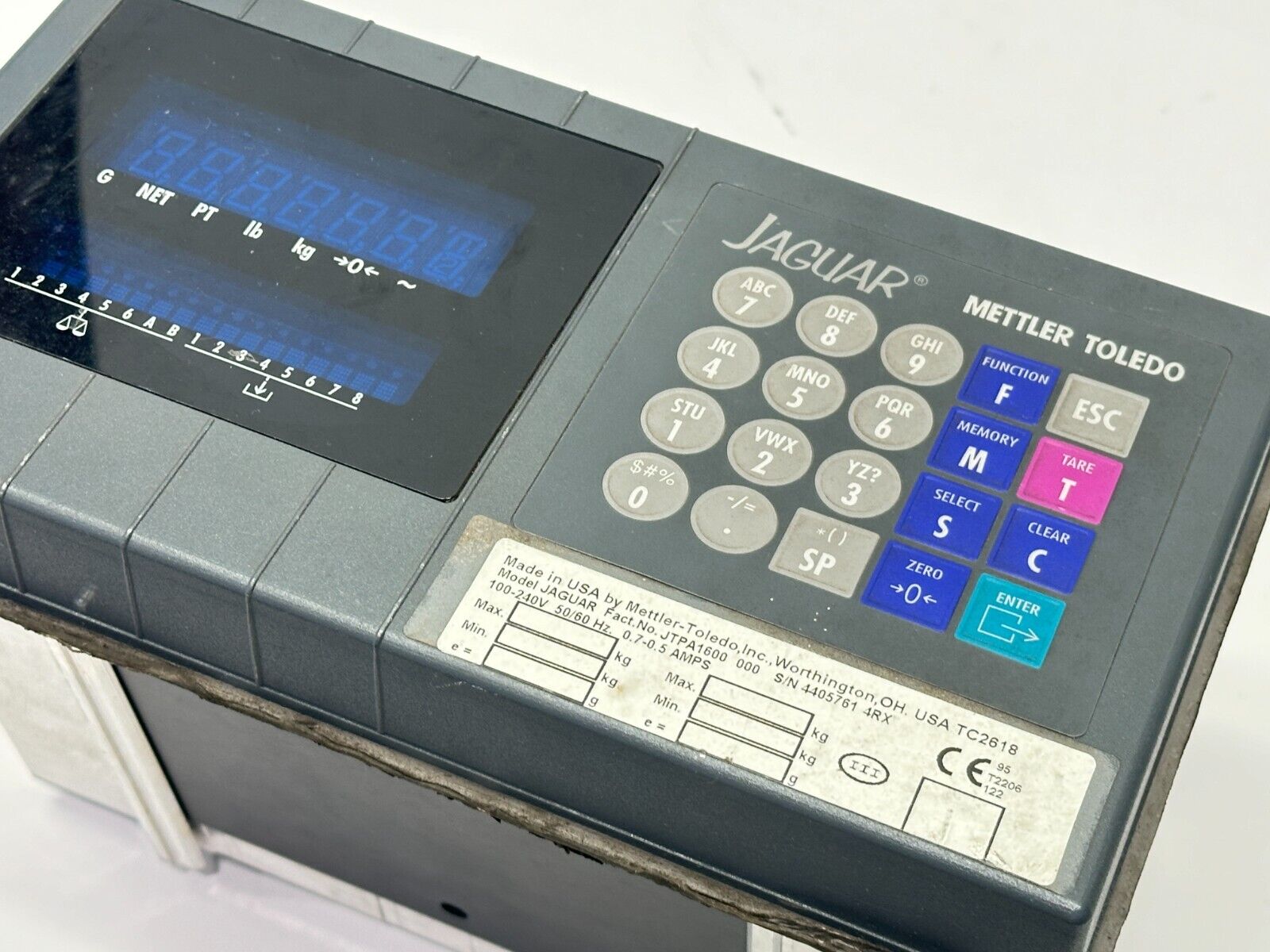 Mettler Toledo JTPA1600-000 Jaguar Industrial Scale Operator Interface - Maverick Industrial Sales