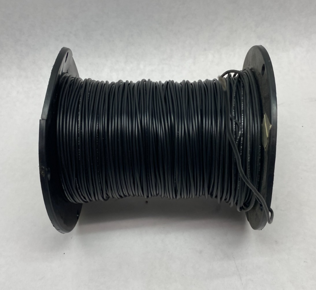 MIL-W-76B-16G | Allied Wire and Cable Hook-Up Wire, Black ABT~ 600 FOOT ROLL - New – Open box - Maverick Industrial Sales
